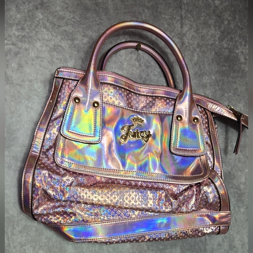 Juicy Couture Metallic Purple Shoulder Bag